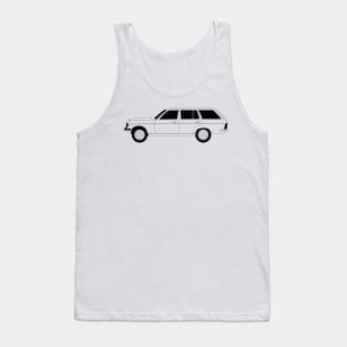 Mercedes W123 Black Outline Tank Top